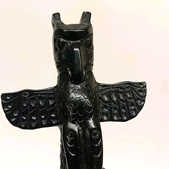 Vtg Boma carved Totem Pole with box and insert - Picture 2 of 16